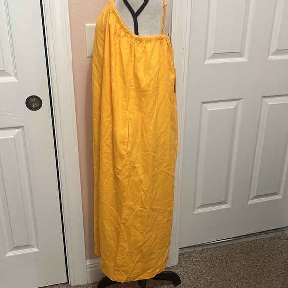 A new day orange pull over Linen tank dress - Picture 2 of 6